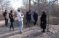 The Yahad-In Unum team with a witness near the execution site of the Voznesensk Jews ©Aleksey Kasyanov/Yahad-In Unum